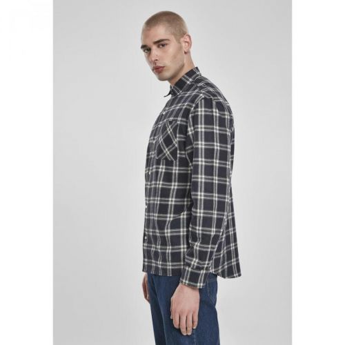Oversized Check Shirt Midnightnavy/white
