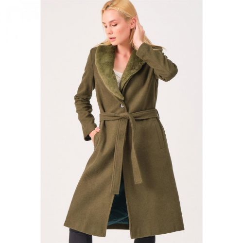 Z6671 DEWBERRY WOMEN'S COAT-GREEN