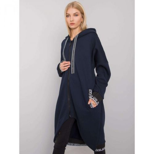 Women's navy blue zipped sweatshirt