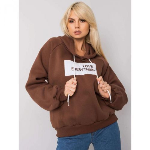 Brown padded hoodie