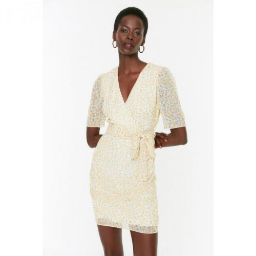 Trendyol Ecru Double Breasted Dress