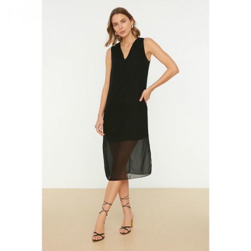 Trendyol Black Slit Dress