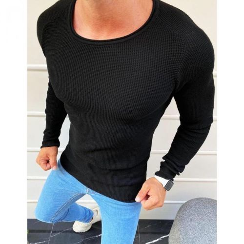 Black men's pullover sweater WX1615