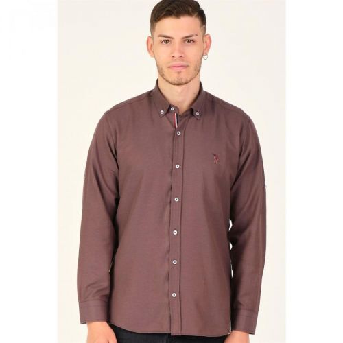 G674 DEWBERRY MEN'S SHIRT-COFFEE