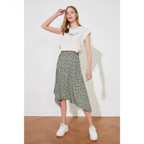 Trendyol Multicolor Patterned Asymmetrical Knitted Skirt