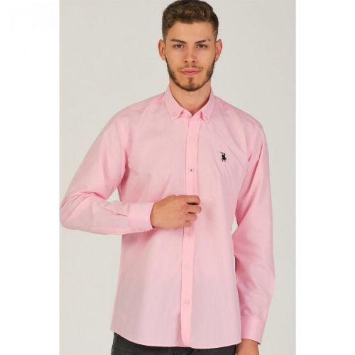 G725 DEWBERRY MEN'S SHIRT-DARK PINK