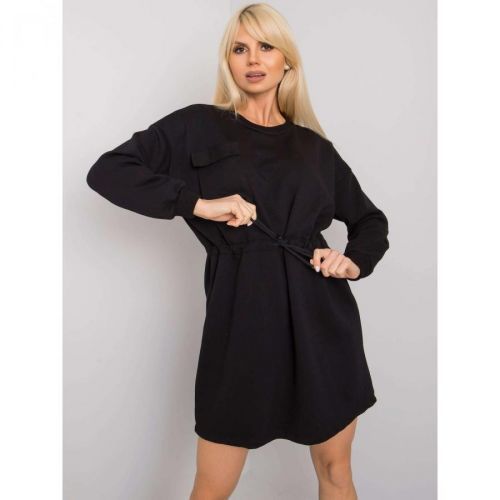 RUE PARIS Black sweatshirt dress