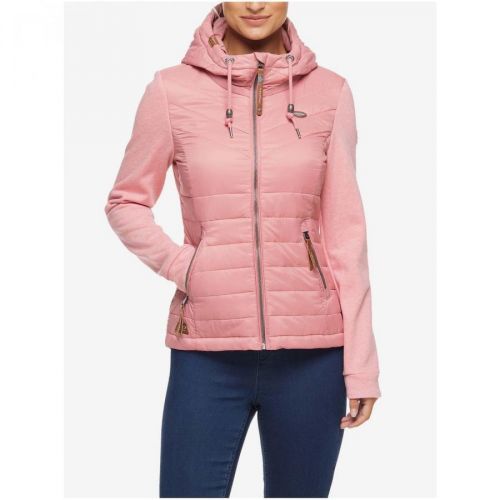 Pink Women's Quilted Jacket with Hood Ragwear Lucinda - Women