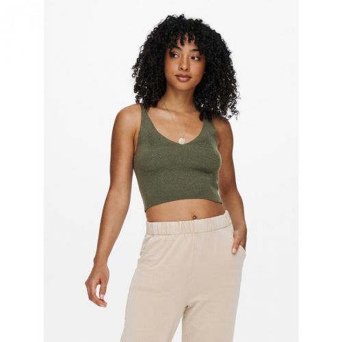 Khaki cropp top ONLY Cozy - Women
