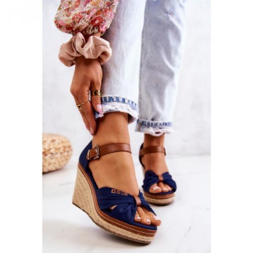 Women's Sandals On Wedge Big Star JJ274938 Navy blue