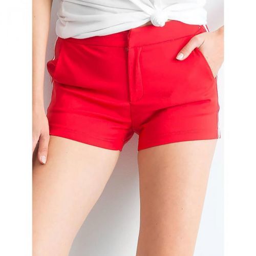 Red shorts with stripes