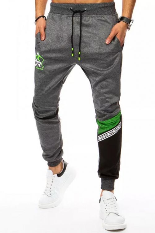 Dark gray men's sweatpants with the Dstreet UX3099 print
