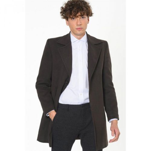 PLT8319 DEWBERRY MEN's COAT-COFFEE