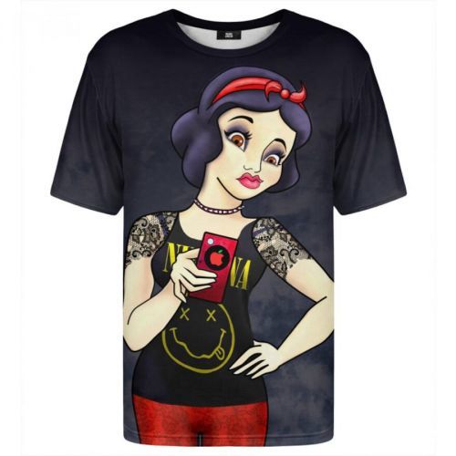 Mr. GUGU & Miss GO Unisex's Snow White Selfie T-Shirt Tsh2191