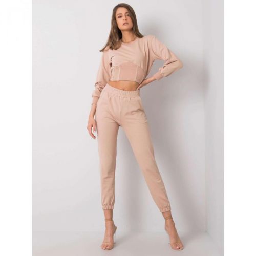RUE PARIS Beige women's tracksuit set