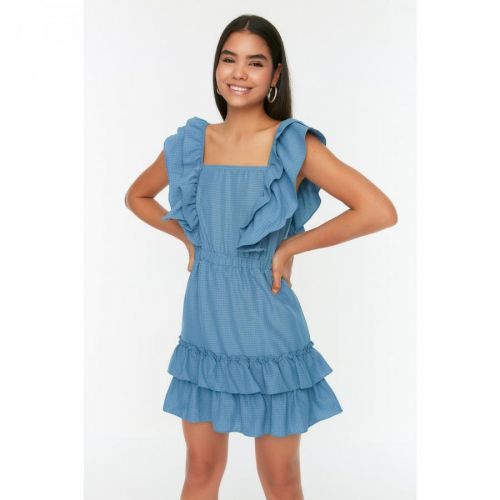 Trendyol Blue Ruffle Dress