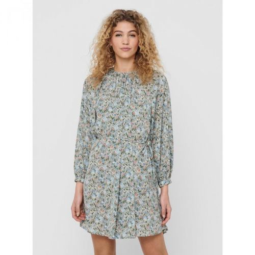 Light Blue Floral Loose Dress ONLY Kendall - Women