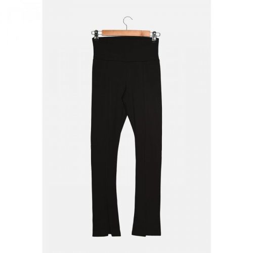Trendyol Black Slit Detailed Knitted Leggings