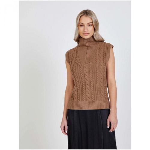 Brown vest VILA Felini - Women