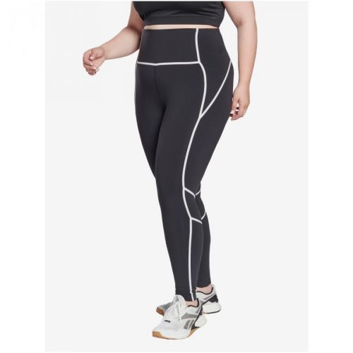 White-Black Women's Sports Leggings Reebok Lux - Women