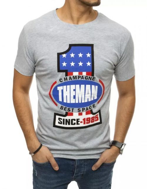 Gray RX4405 men's T-shirt with print