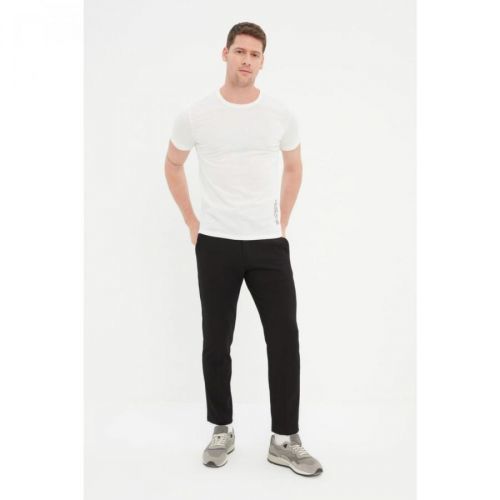 Trendyol Black Men Regular Fit Pleated Ironing Track Trousers