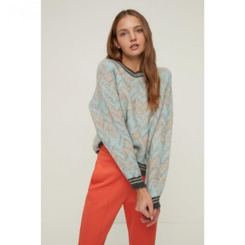 Trendyol Anthracite Crew Neck Knitwear Sweater