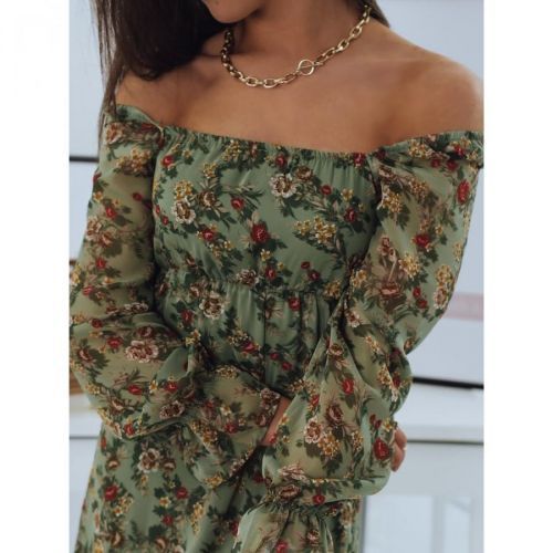 Spanish dress BETA green Dstreet EY1689