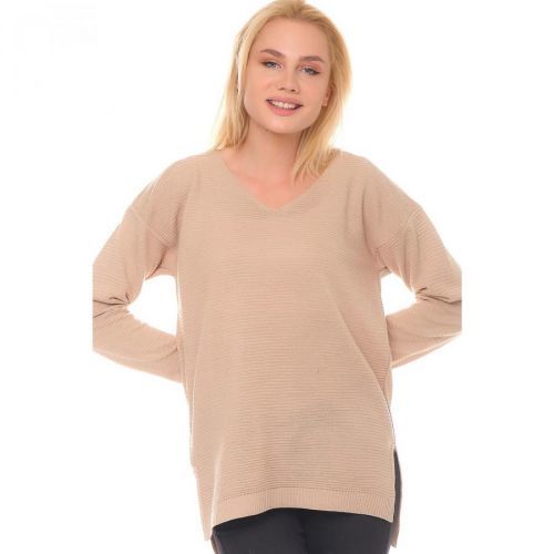 Z6691 DEWBERRY WOMEN'S SWEATER-STONE