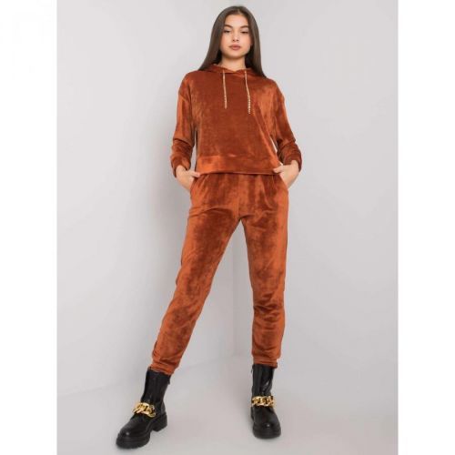 Copper two-piece set made of velor