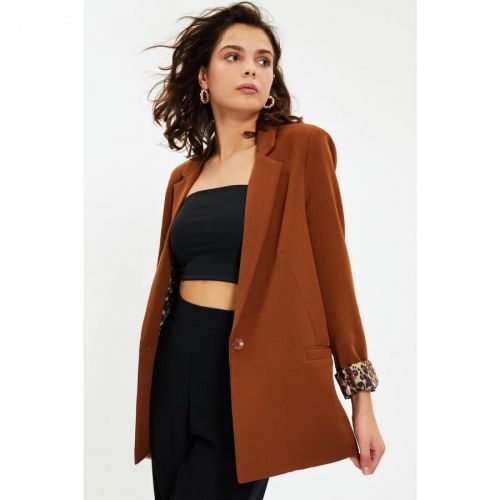 Trendyol Brown Lining Detailed Jacket