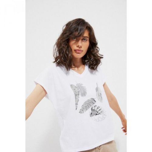 Cotton blouse with a print