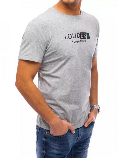 Men's T-shirt with a light gray Dstreet RX4727 print