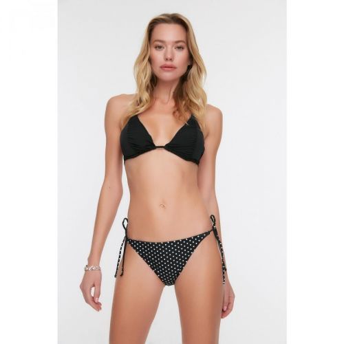 Trendyol Black Polka Dot Bikini Bottom