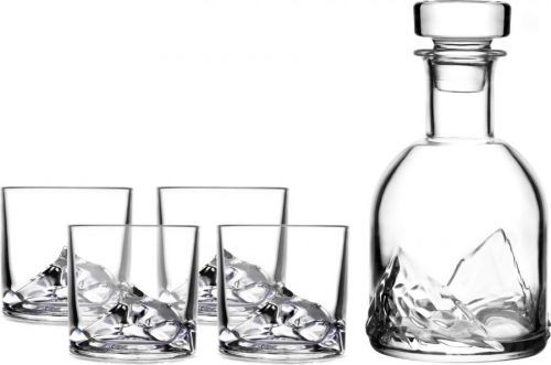 Karafa na whisky s pohármi EVEREST 5 ks Litton jasný
