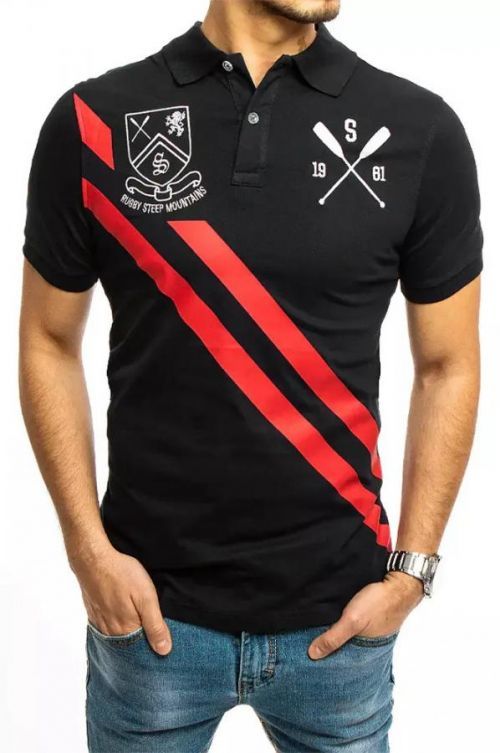 Men's black polo shirt Dstreet PX0364