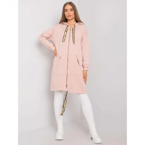 Dusty pink zip-up hoodie