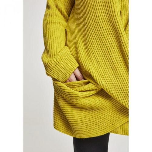 Ladies Wrapped Sweater lemonmustard