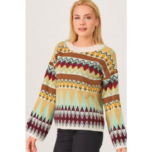 Z3023 DEWBERRY WOMEN'S SWEATER-BEIGE
