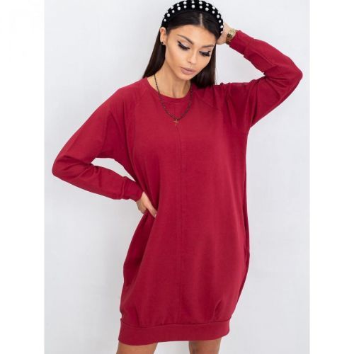 Burgundy cotton dress
