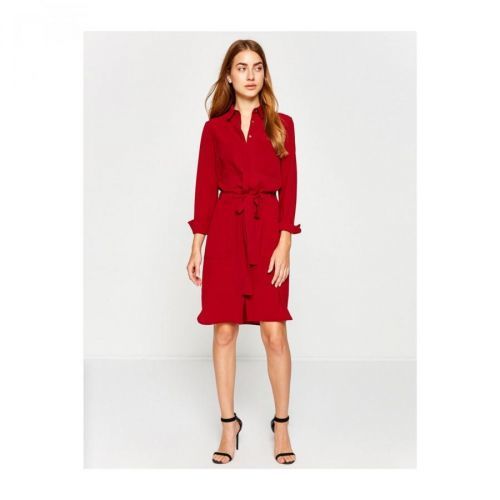 Koton Women's Claret Red Dress