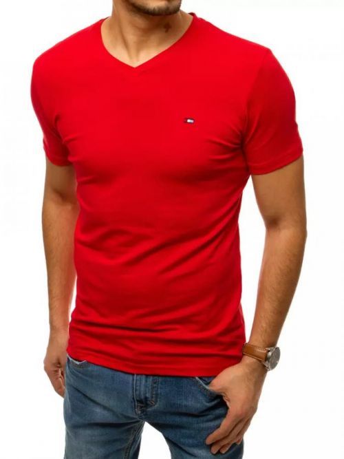 Red men's T-shirt without print RX4464
