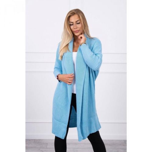 Sweater with batwing sleeve blue