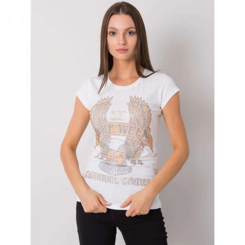 White women's t-shirt with an application