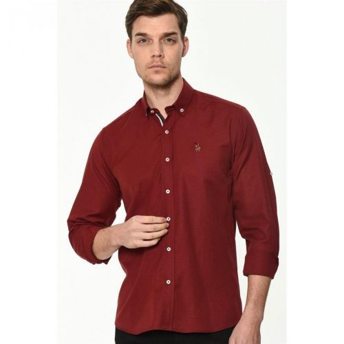 G674 DEWBERRY MEN'S SHIRT-BURGUNDY