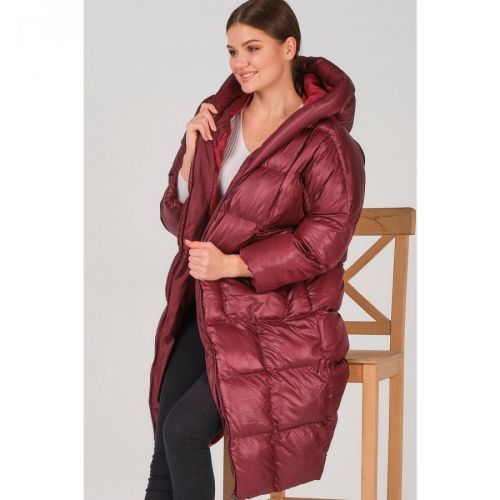 Z6680 DEWBERRY LADIES SHISH COAT-BURGUNDY
