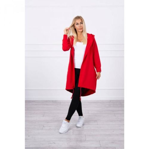 Cardigan with print red