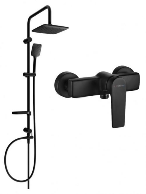 MEXEN/S - Svensprchový stĺp vrátane sprchovej batérie Lynx, čierna 745940262-70