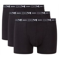 Pánske boxerky 3 ks DIM COTTON STRETCH BOXER 3x - DIM - čierna 3XL