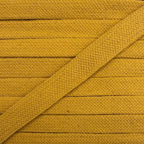 Bavlnená šnúra plochá 17 mm ochre